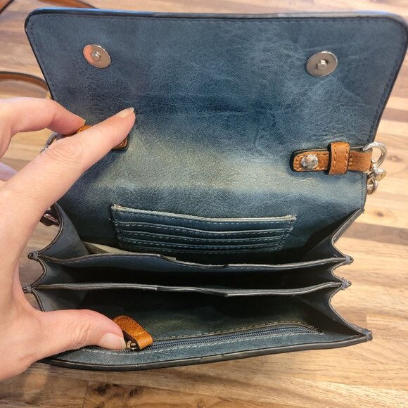 Simply Noelle Crossbody Wallet Convertible Brown Faux Leather - Picture 3 of 14